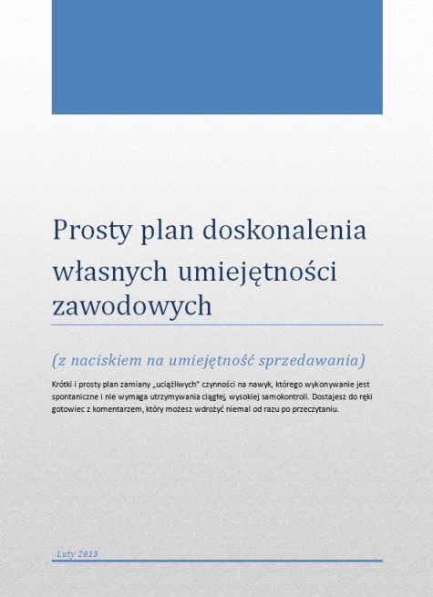 prosty plan doskonalenia własnych umiejętności handlowych